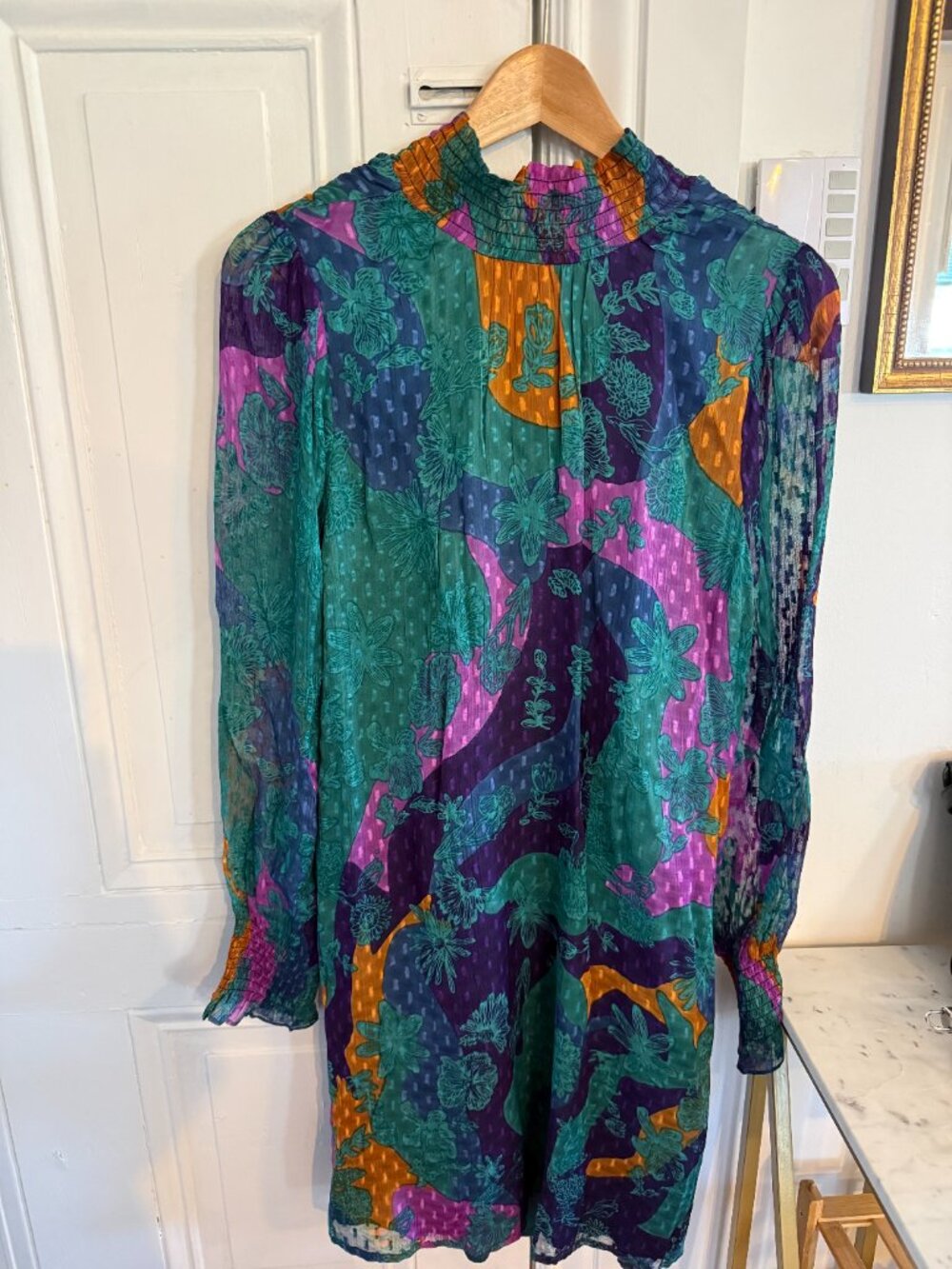 Artists Palette Backless Shift Mini Dress